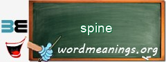 WordMeaning blackboard for spine